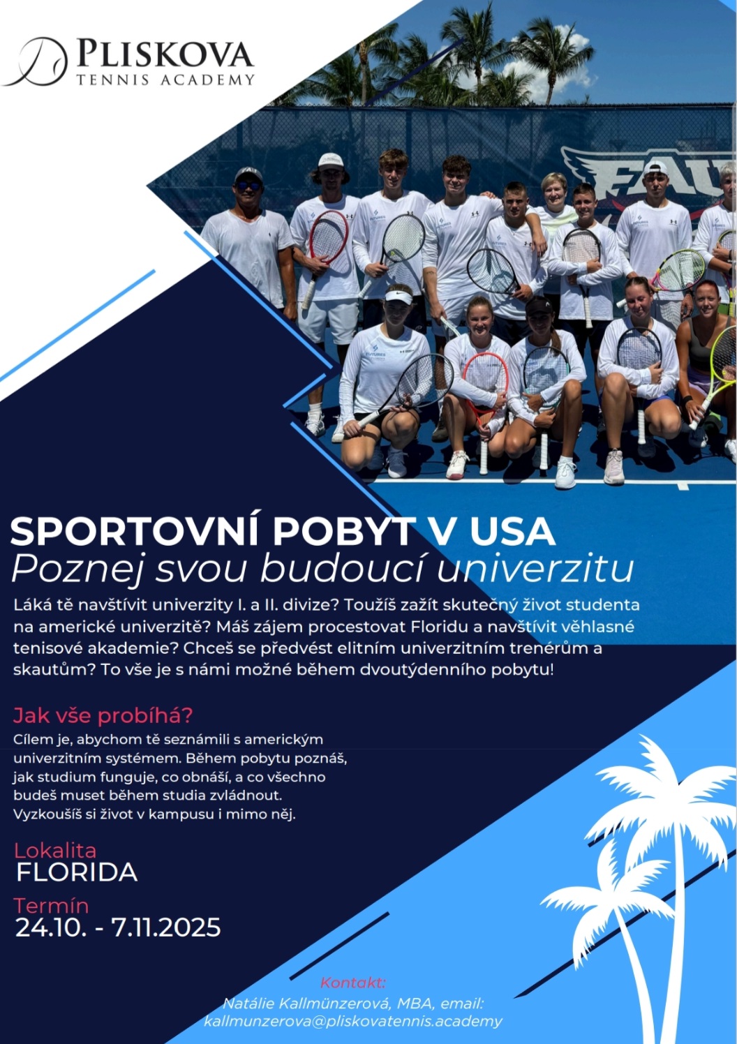TENISOVÝ KEMP NA FLORIDE!